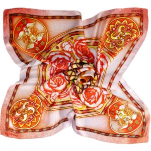 Cuddle in the peachy pink scarf Creation N1 coming from reversible silk scarf collection of PSICHORA.