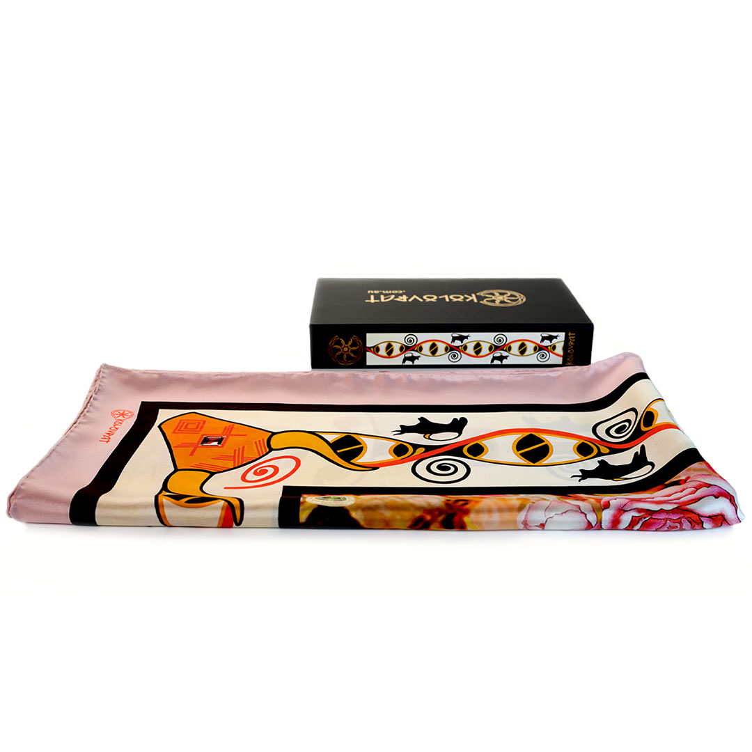 Pamper yourself or the loved one with a gift of The Beginning pure silk scarf from PSICHORA.