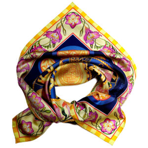 Make a statement with this dark navy silk scarf the Night Sky square silk scarf 90cm from the Skies collection of PSICHORA.