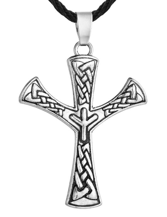 Ancient Slavic cross holding the DNA structural reference.