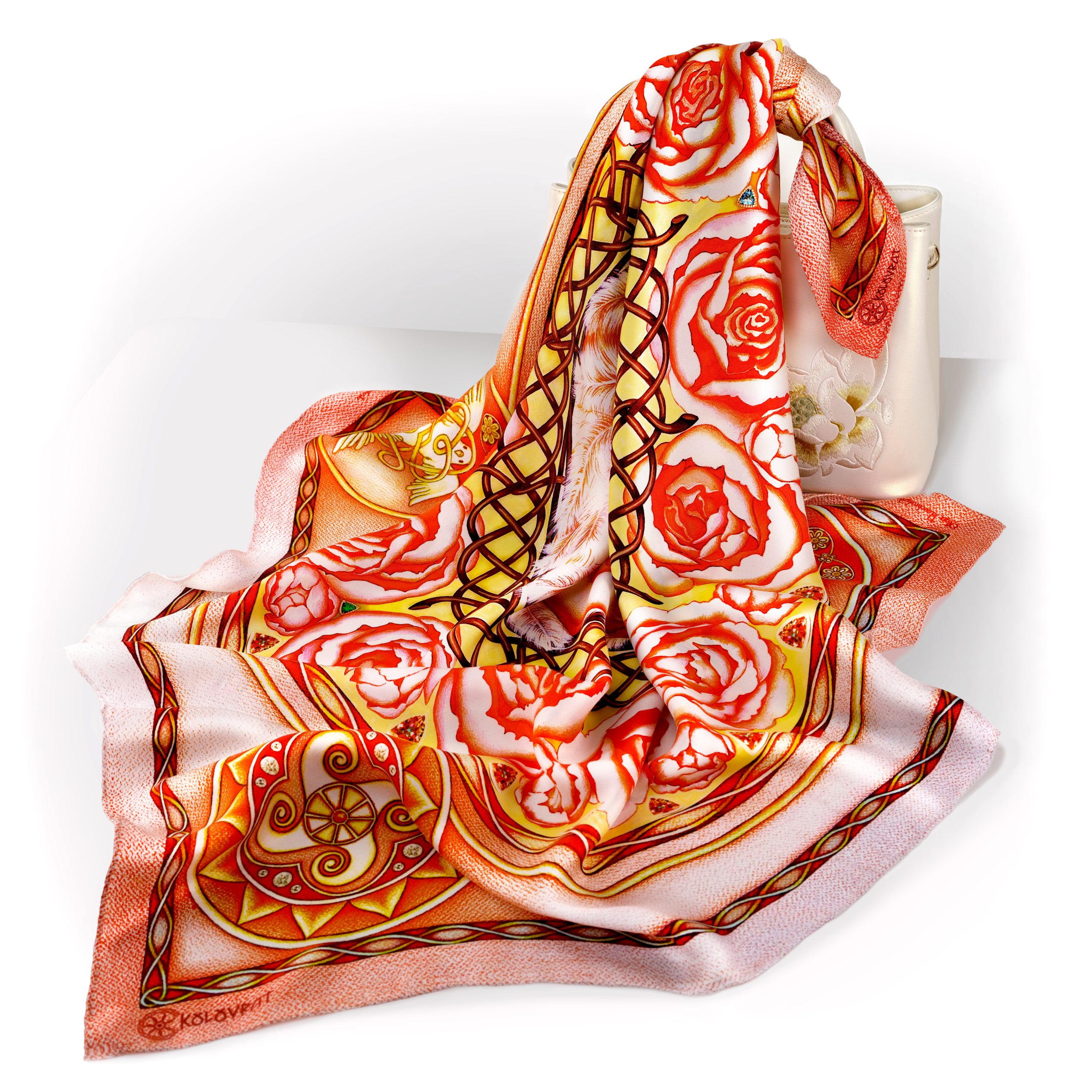 Wrap yourself in the elegance of this pink reversible silk scarf - a masterpiece of artistry and meaning. Designed in AU and made in China, this scarf keeps the colours and refined graphics striking on every silk turn.