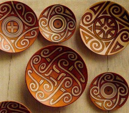 Trypillian clay designs.