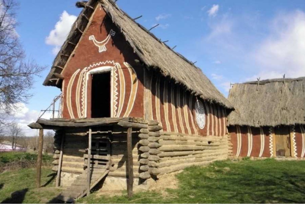 Reconstructed Trypillian houses - Ukraine.