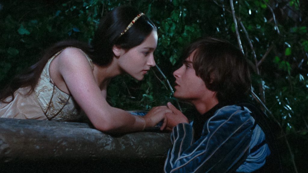 The screen-shot of the love episode taken from the Romeo and Juliet movie.