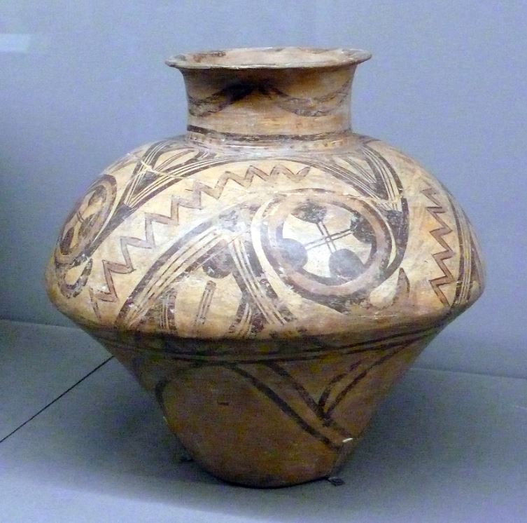 Clay pot embellished with the DNA based symbolism. Trypillian culture.
