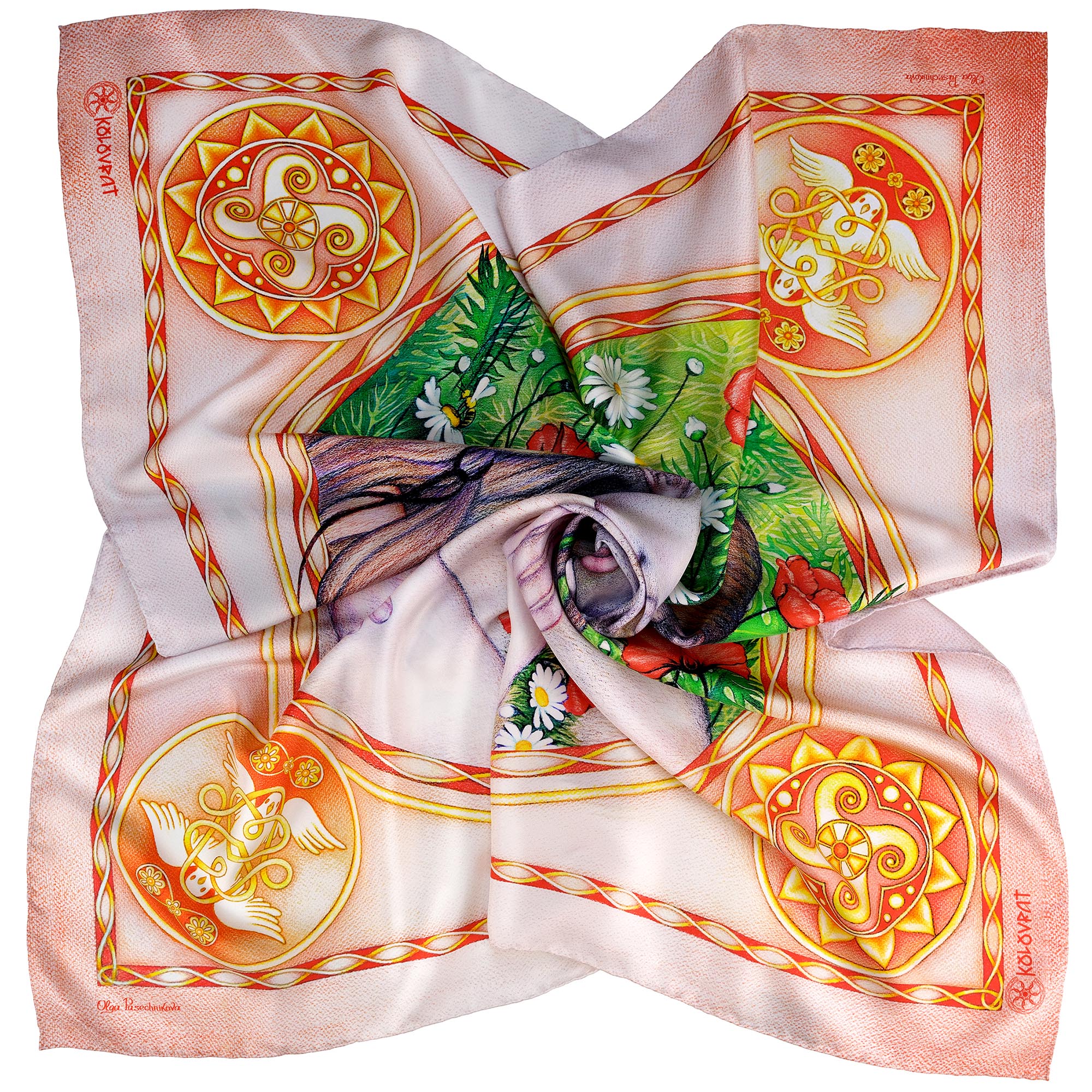 The beauty of this weaved of love symbols designer silk scarf instantly transforms your look. Hand made in Italy, this radiant scarf infuses you with vibes of warmth, elegance, and a sweet touch of romance. Designed in AU.
