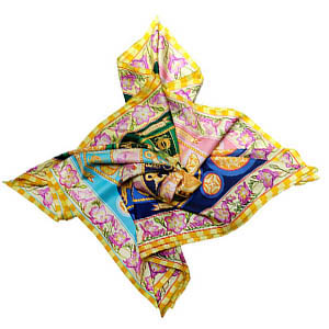 Made in Italy the Skies 90cm silk scarf collection by PSICHORA.
